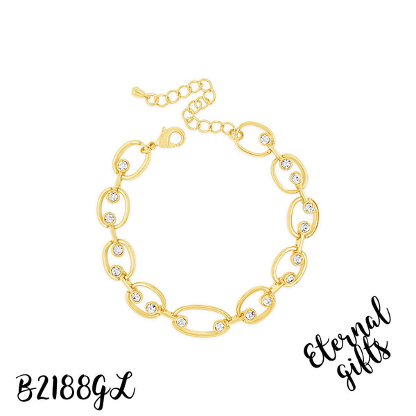Gold and Diamond Bracelet B2188GL - Absolute Jewellery