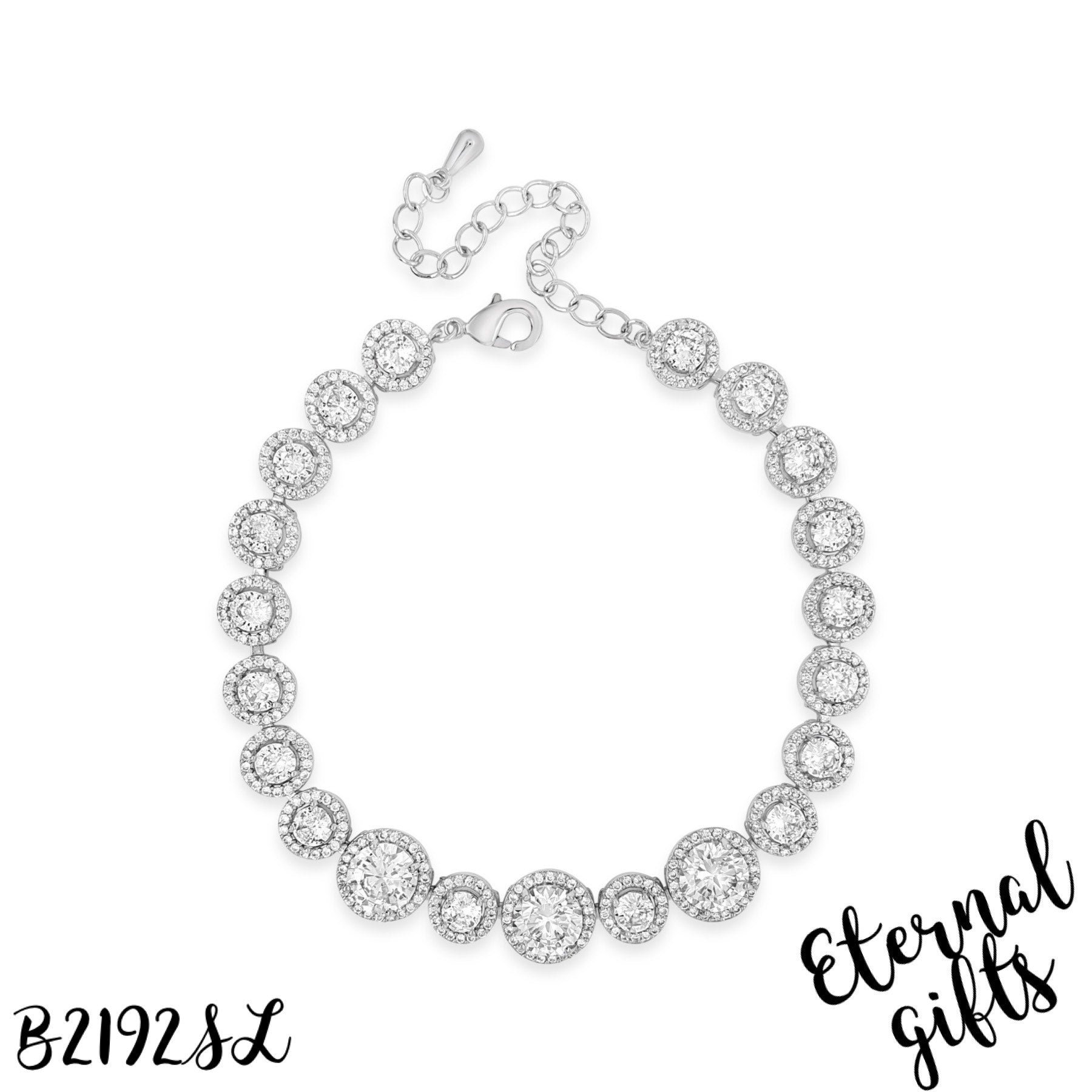 Diamond Bracelet Silver B2192SL- Absolute Jewellery