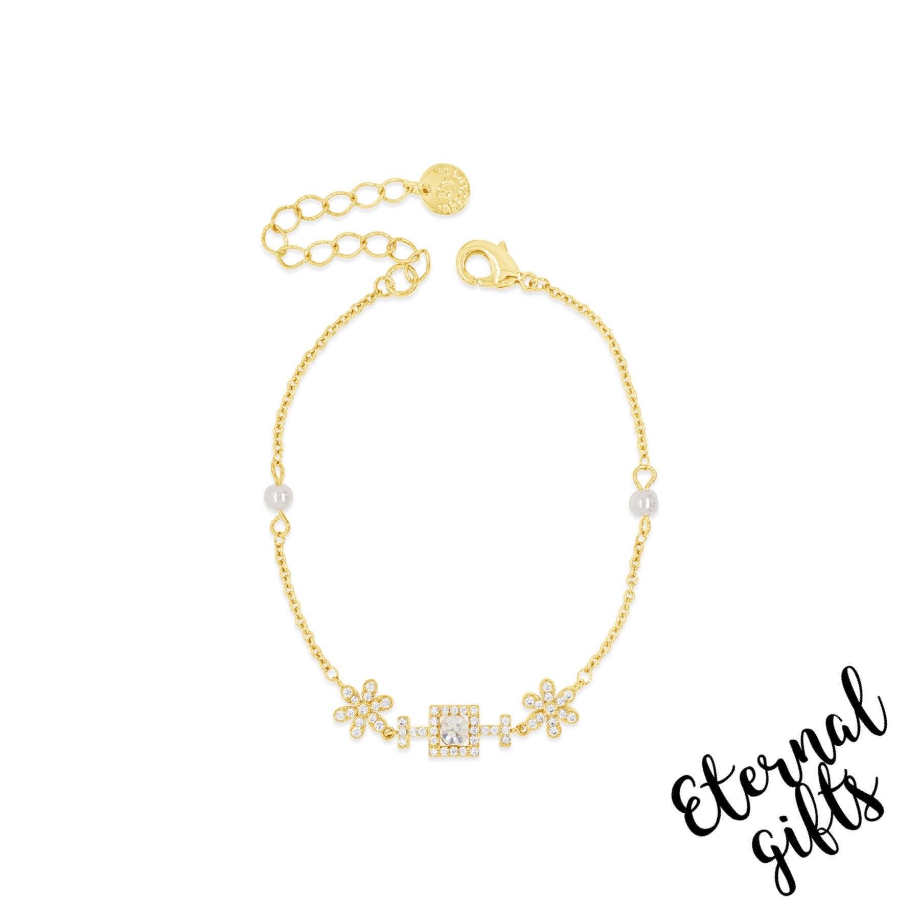 Daisy Bracelet in Gold by Absolute Jewellery B2198GL