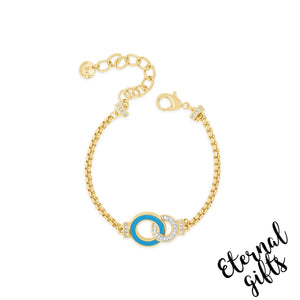 Interconnecting Bracelet in Turquoise 7 Gold By Absolute Jewellery