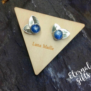 Blue Quartz Earrings - Luna Maille jewellery