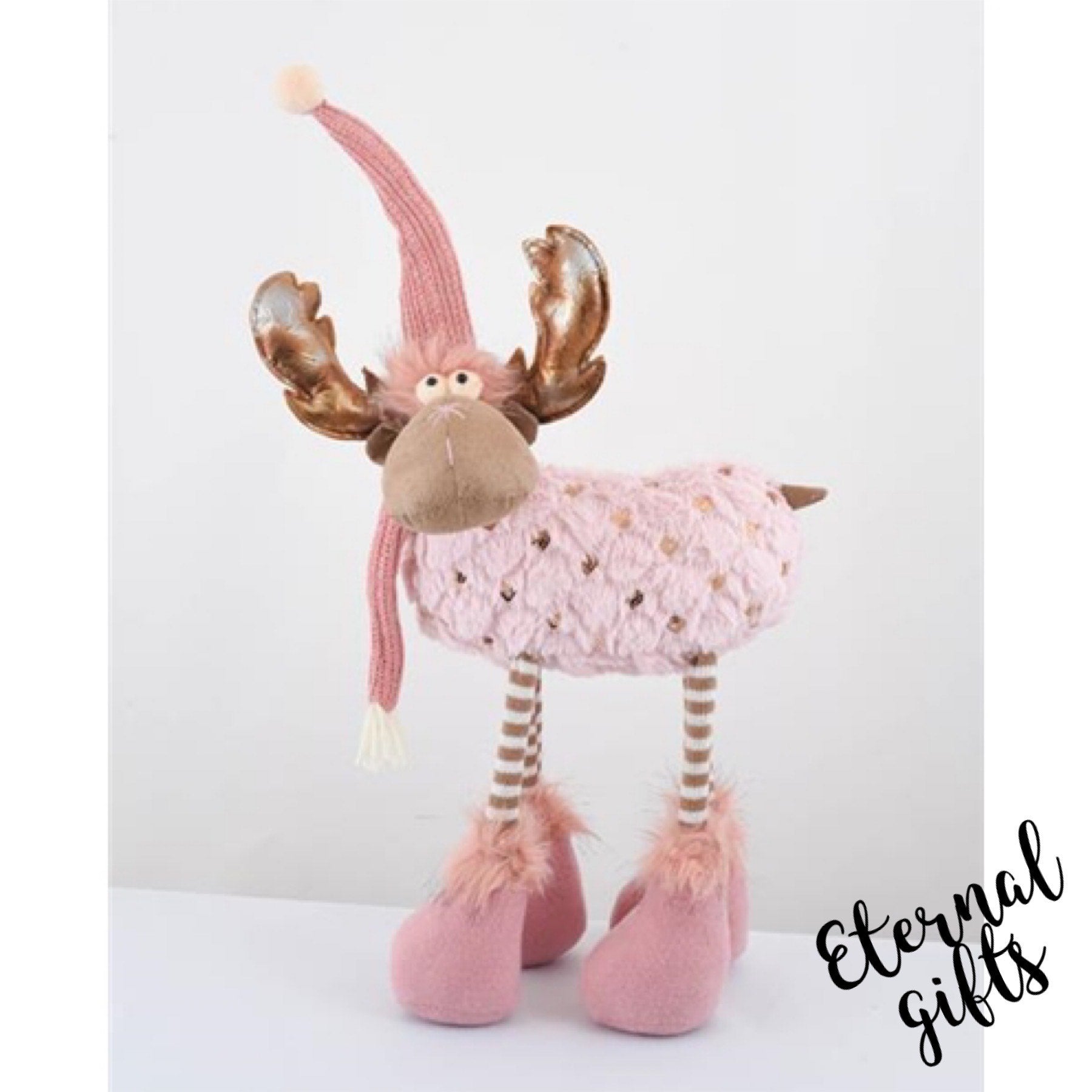 Winter Blush Large Grazing Moose