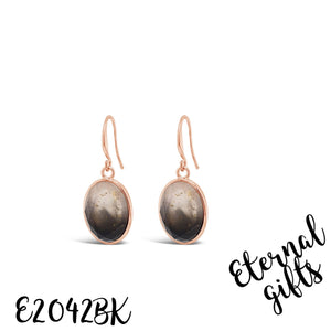 Rose Gold  / Black earrings by Absolute Jewellery