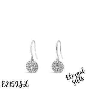 Fishhook Drop Crystal Northern Star Silver Earrings  E2159SL -Absolute Jewellery
