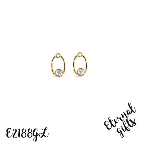Gold and Diamond Earrings E2188GL - Absolute Jewellery