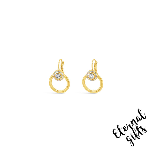 Fish hook Circle Earring in Gold By Absolute Jewellery