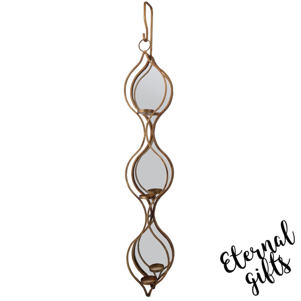Ellie Mirrored candle Holder (Triple) - Mindy Brownes interiors