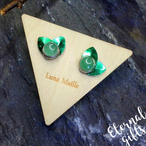 Green Aventure ( Green Leaf) Earrings - Luna Maille