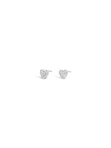 Sterling Silver Heart Studs HCE411 - Absolute Jewellery