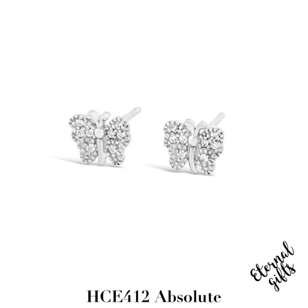Silver Butterfly Earrings HCE412- Absolute Kids Collection