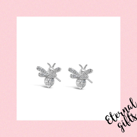 Sterling Silver Bumble Bee Kids Earrings - Absolute Jewellery