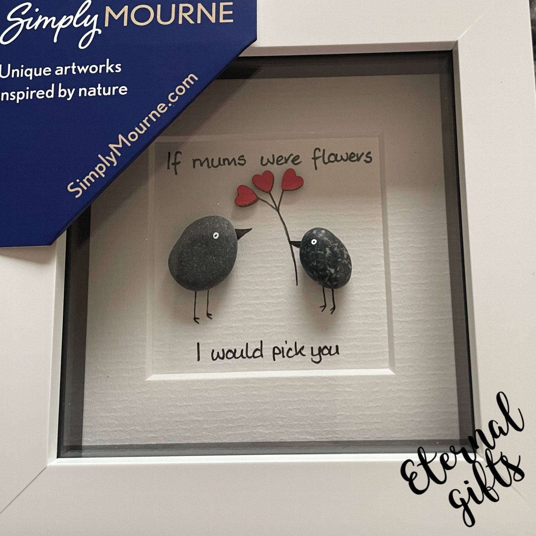 If Mums were flowers Pebble Art By Simply Mourne (Small)