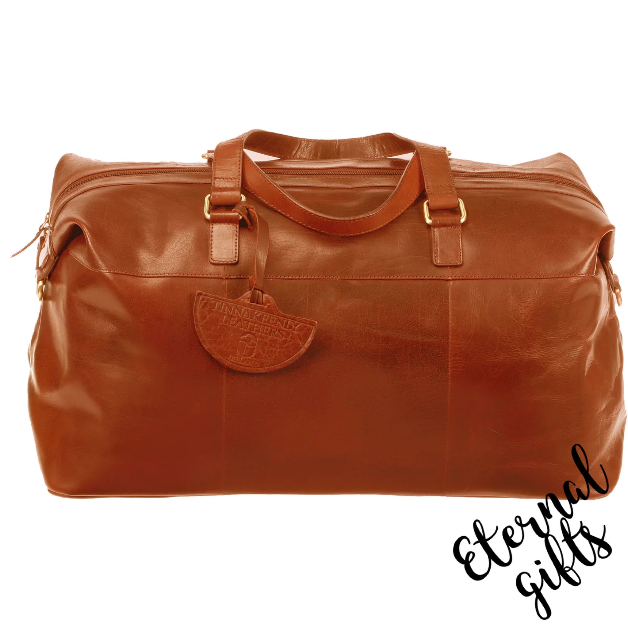 Leather Travel Bag in Tan - Tinnakeenly Leathers