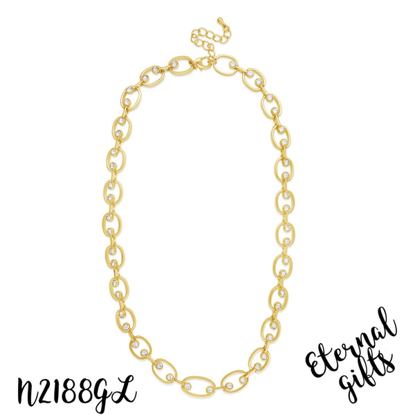 Gold and Diamond Necklace N2188GL - Absolute Jewellery