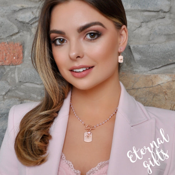 Drop Star Earring In Pink Blush By Absolute Jewellery