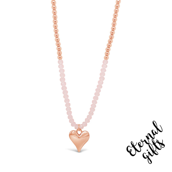 3 Layer heart Beaded Bracelet In Blush Pink By Absolute Jewellery B2195PK