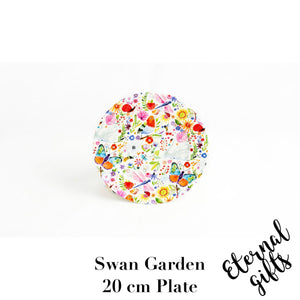 Swan Garden 20 cm Plate - Shannonbridge Pottery