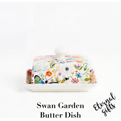 Swan Garden Butter Dish - Shannonbridge Pottery