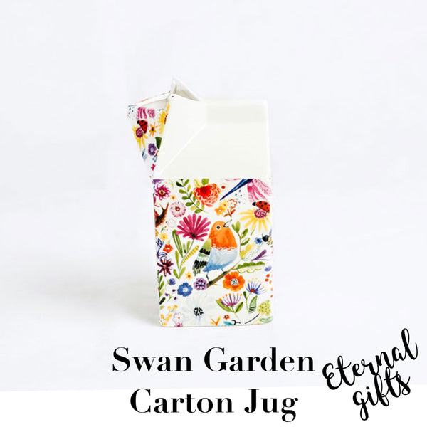 Swan Garden Carton Jug- Shannonbridge Pottery