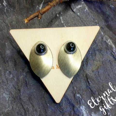 Smokey Quartz Blossom Stud Earrings - Luna Maille