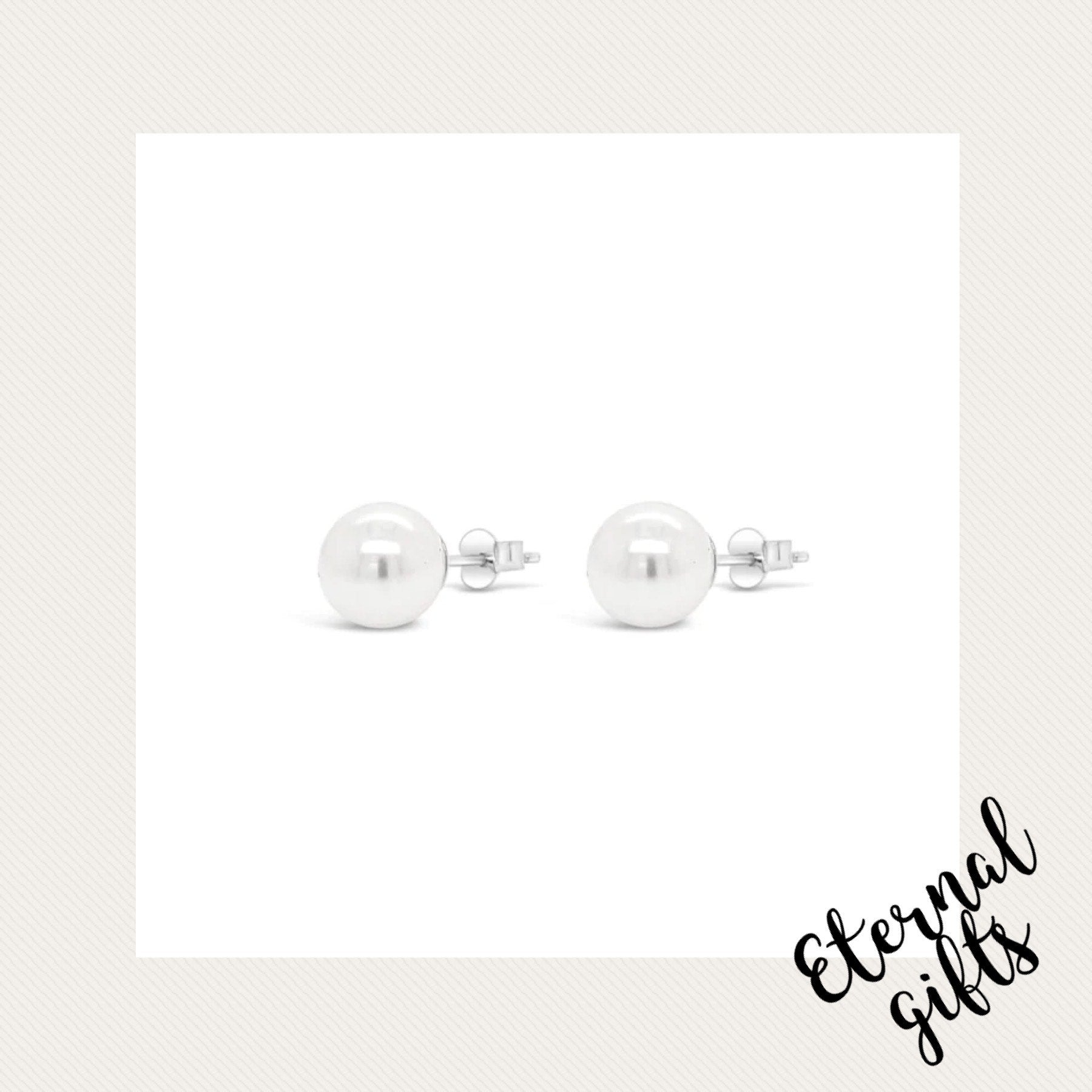 Sterling Silver Pearl Earrings (Small) SE224SL - Absolute Jewellery