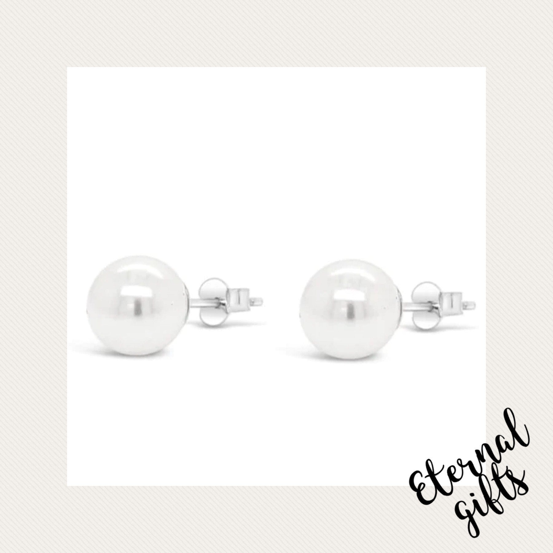 Sterling Silver Pearl Earrings (Large) SE226SL - Absolute Jewellery
