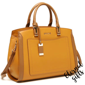 The Billie Handbag in Yellow/Tan