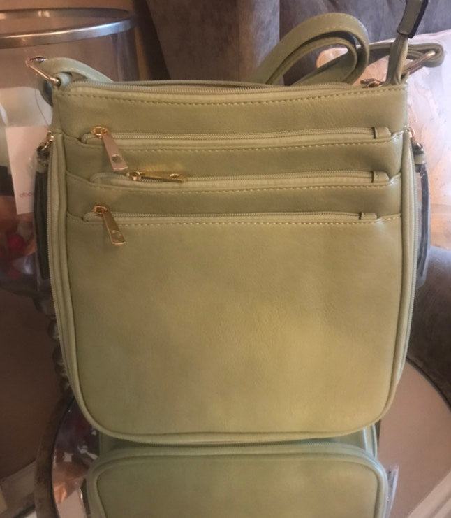 Abbie Crossover Bag In Lime Green