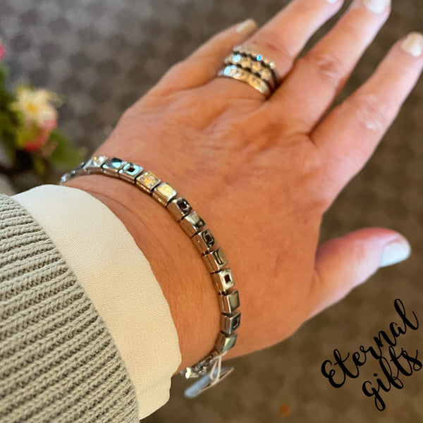 Silver Diamond Bracelet B1066SL -Absolute Jewellery