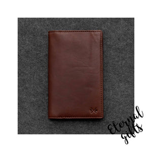 Tudor Italian leather mens traditional wallet by Tumble and Hide Brown