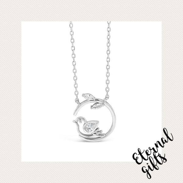 Sterling Silver Bird in Circle (SP141SL)- Absolute Jewellery