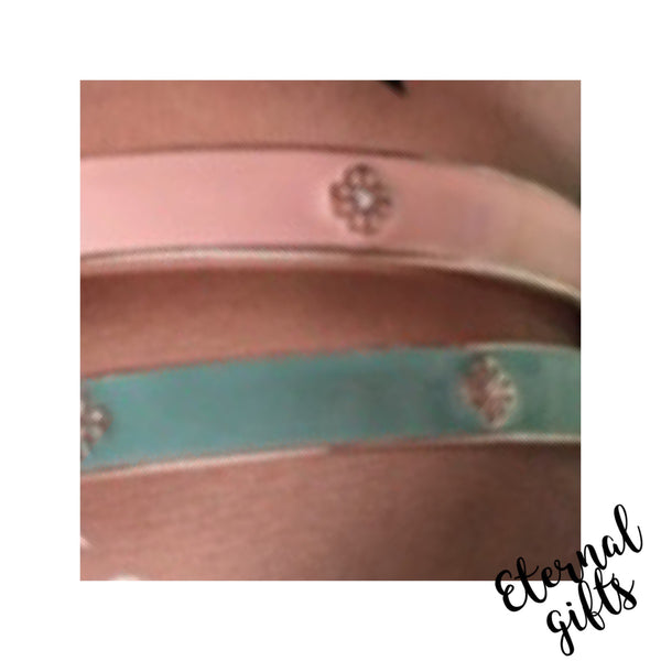 Turquoise and Pink Double Bangle BA203TQ - Absolute Jewellery