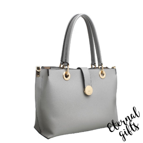The Claudine Tote Grey/ Blue - Bessie