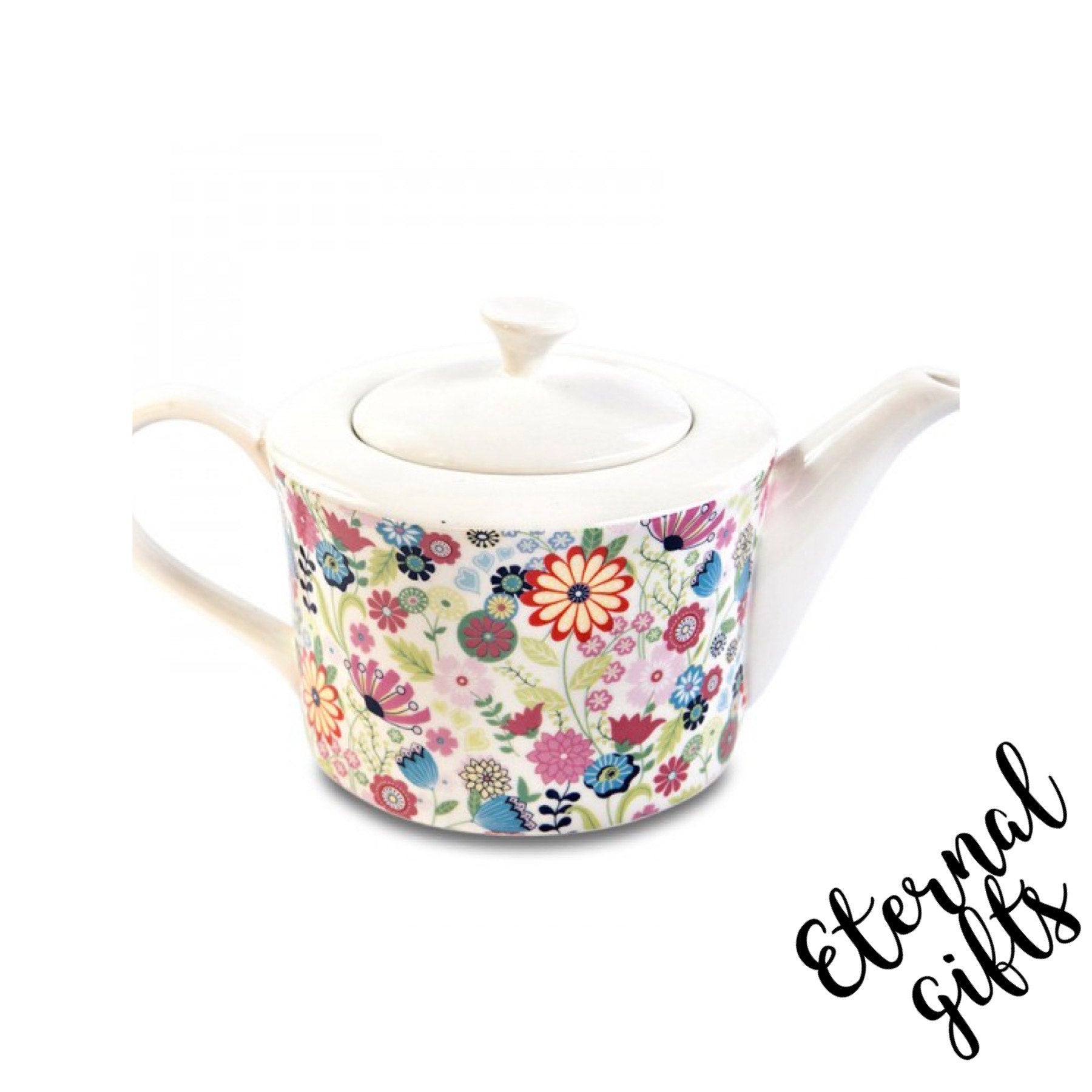 Ditsy Flowery Tea Pot ( 4 Cup ) - Shannonbridge Pottery