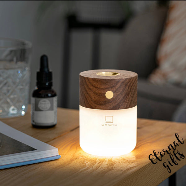 Smart Diffuser Lamp in Walnut by Gingko Design