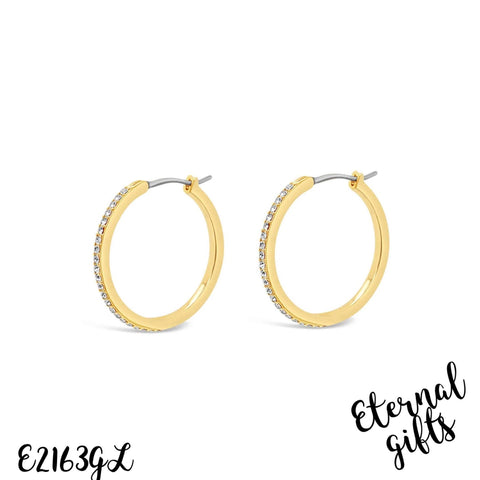 25MM Hoop Earrings in Yellow Gold Absolute Jewellery