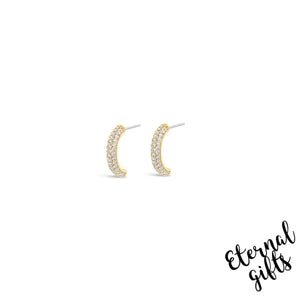 Half moon earring In Gold By Absolute jewellery E2201GL