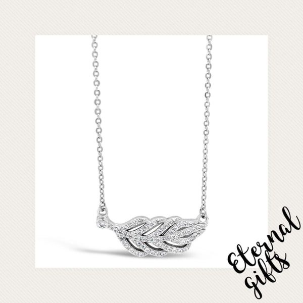 Sterling Silver Floating Feather Pendant (SP130SL)