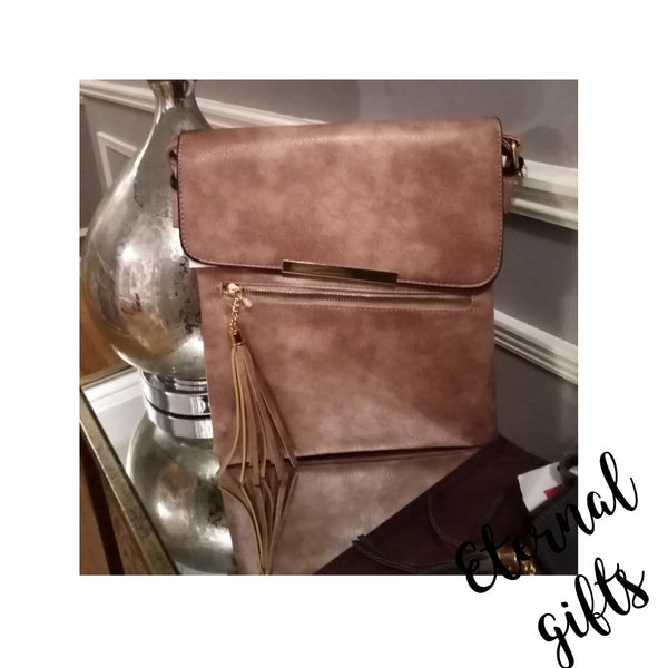 Hattie Crossover Bag in Deep Blush