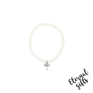 Pearl Bracelet with Angel Charm Kids Absolute Jewellery