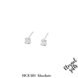 Silver Solitaire Stud Earring HCE401 - Absolute Kids Collection