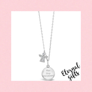 Kids Silver First Holy Communion Angel Charm Pendant