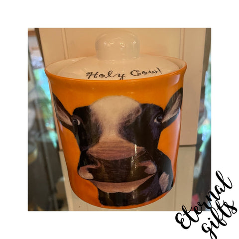 Holy Cow Sugar / Jam Bowl - Shannonbridge Pottery