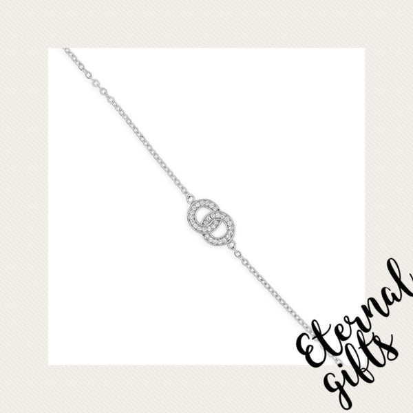 Sterling Silver Interconnected Circle Pendant (SP154SL0- Absolute Jewellery