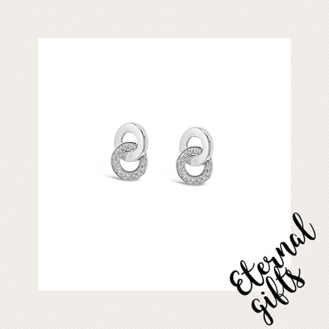 Sterling Silver Interconnecting Circle Earrings (SE150SL)- Absolute Jewellery