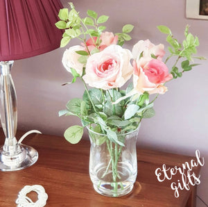 Je T'aime Silk Floral Rose Arrangement in Vase (as shown)