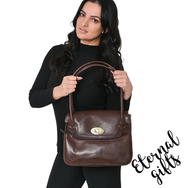 The Kilkenny Leather Bag in Brown - Tinnakeenly Leathers
