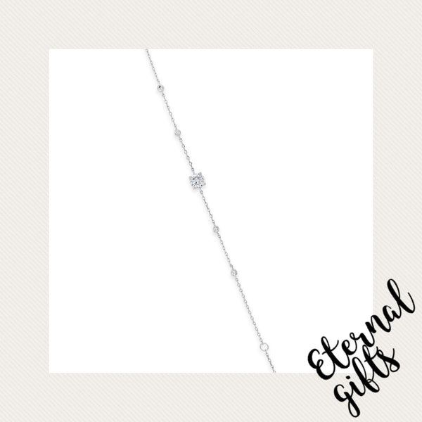 Sterling Silver Diamond Bracelet (SB127SL)- Absolute Jewellery