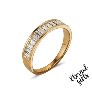 Londyn Gold & Clear CZ Ring - Knight and day Jewellery