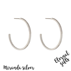 Miranda silver Hoop Earrings - Knight and Day Jewellery